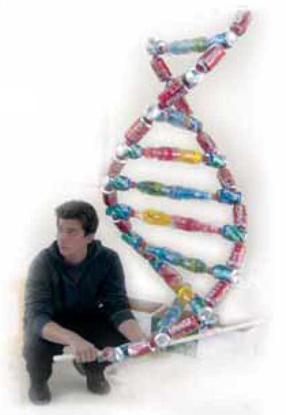 DNA Double Helix Science Research Medicine Glass Bottle Charm